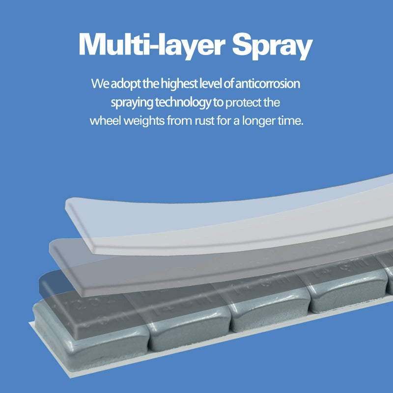 CKAuto 1/2 أونصة، 0.5 أونصة، رمادي، أوزان عجلات لاصقة، 63 أونصة/ 4 رطل/ صندوق، جودة OE، (126 قطعة) - Image 2